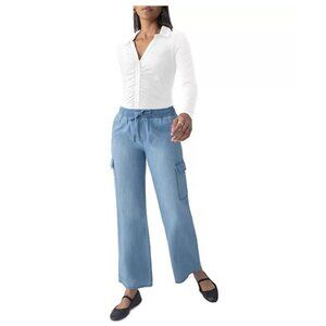 Sanctuary Social Standard Pull On Cargo Pants Womens Size XL Blue Caravan NEW